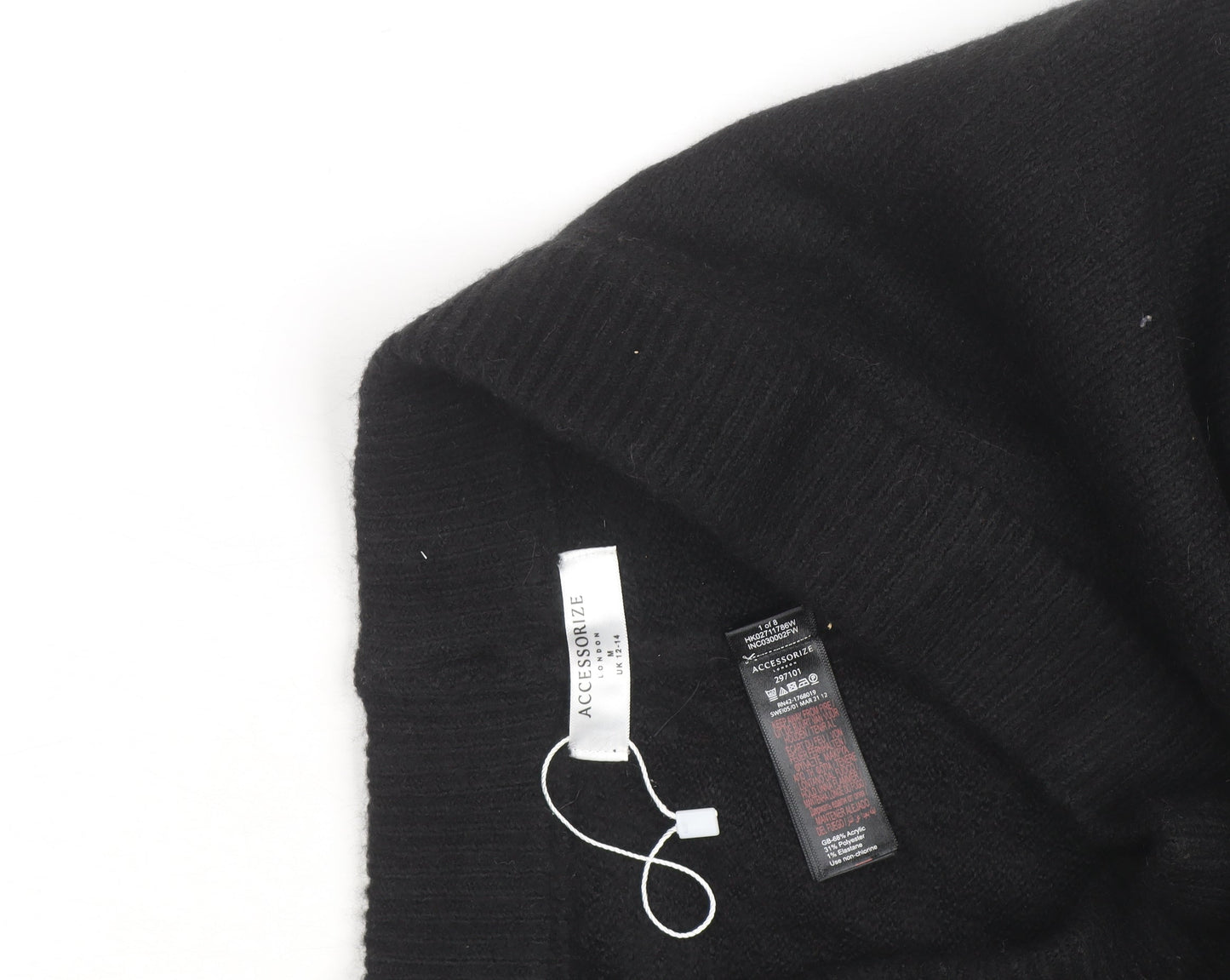 Accessorize Womens Black Wool Blend Knit Jogger Trousers Size M