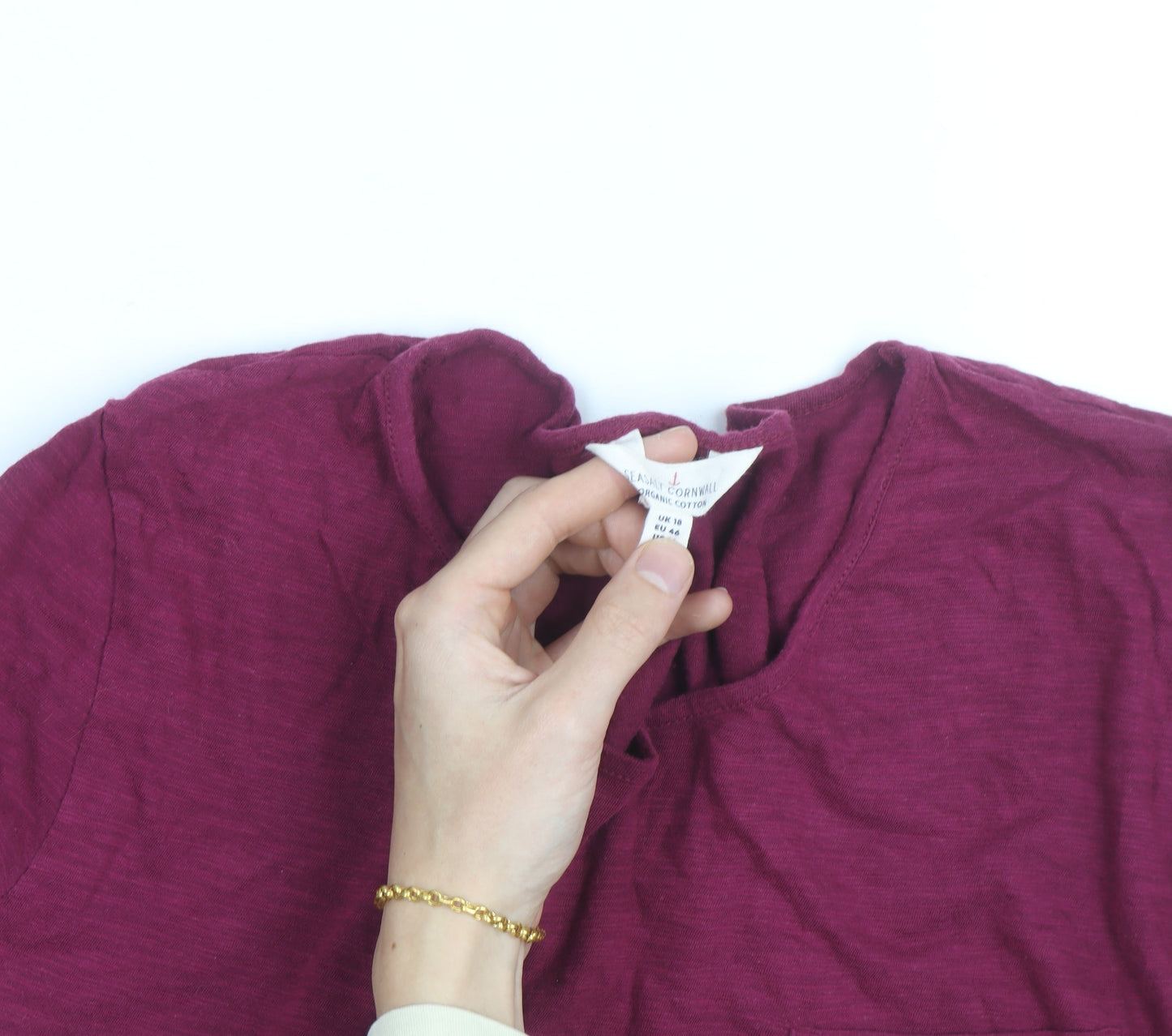 Seasalt Cornwall Women's Purple Organic Cotton Long Sleeve T-Shirt Size 16