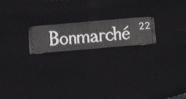 Bonmarché Women’s Black Geometric Shift Dress Size 22 Plus