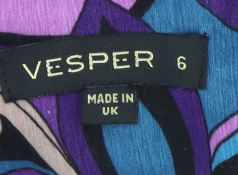 Vesper Women's Multicoloured Strapless Bodycon Dress Size 6