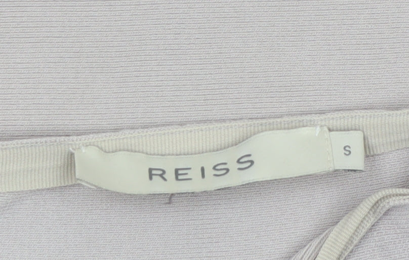 Reiss Women Beige Bandage Knit Pencil Skirt Size S