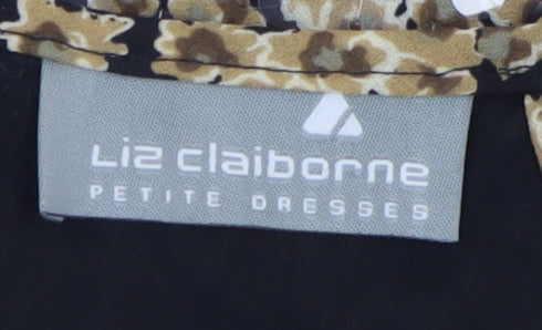 Liz Claiborne Women's Gold Sequin Petite Shift Dress Size 14