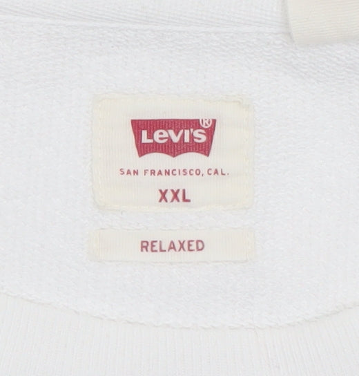 Levi's Mens White 2XL Relaxed Crew Neck Sweatshirt
