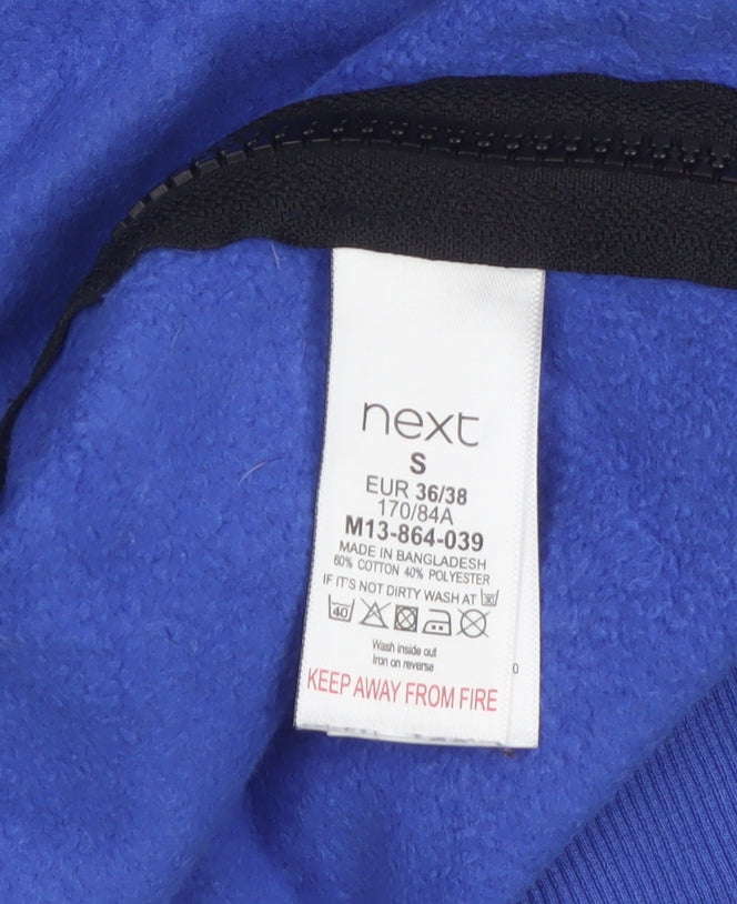 Next Women Blue Small Pullover Sweatshirt with Side Zips