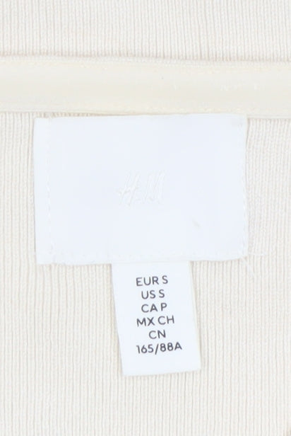 H&M Women Ivory Strapless Camisole Top Size S