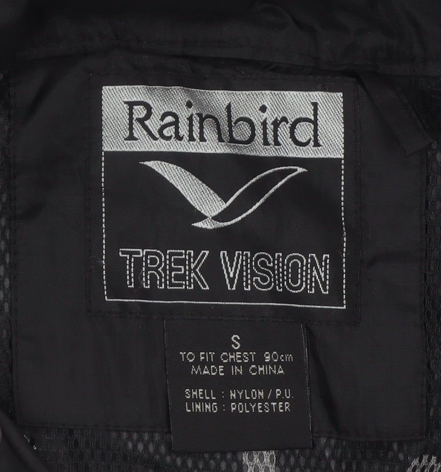 Rainbird Mens Blue Black Waterproof Hooded Windbreaker Jacket S