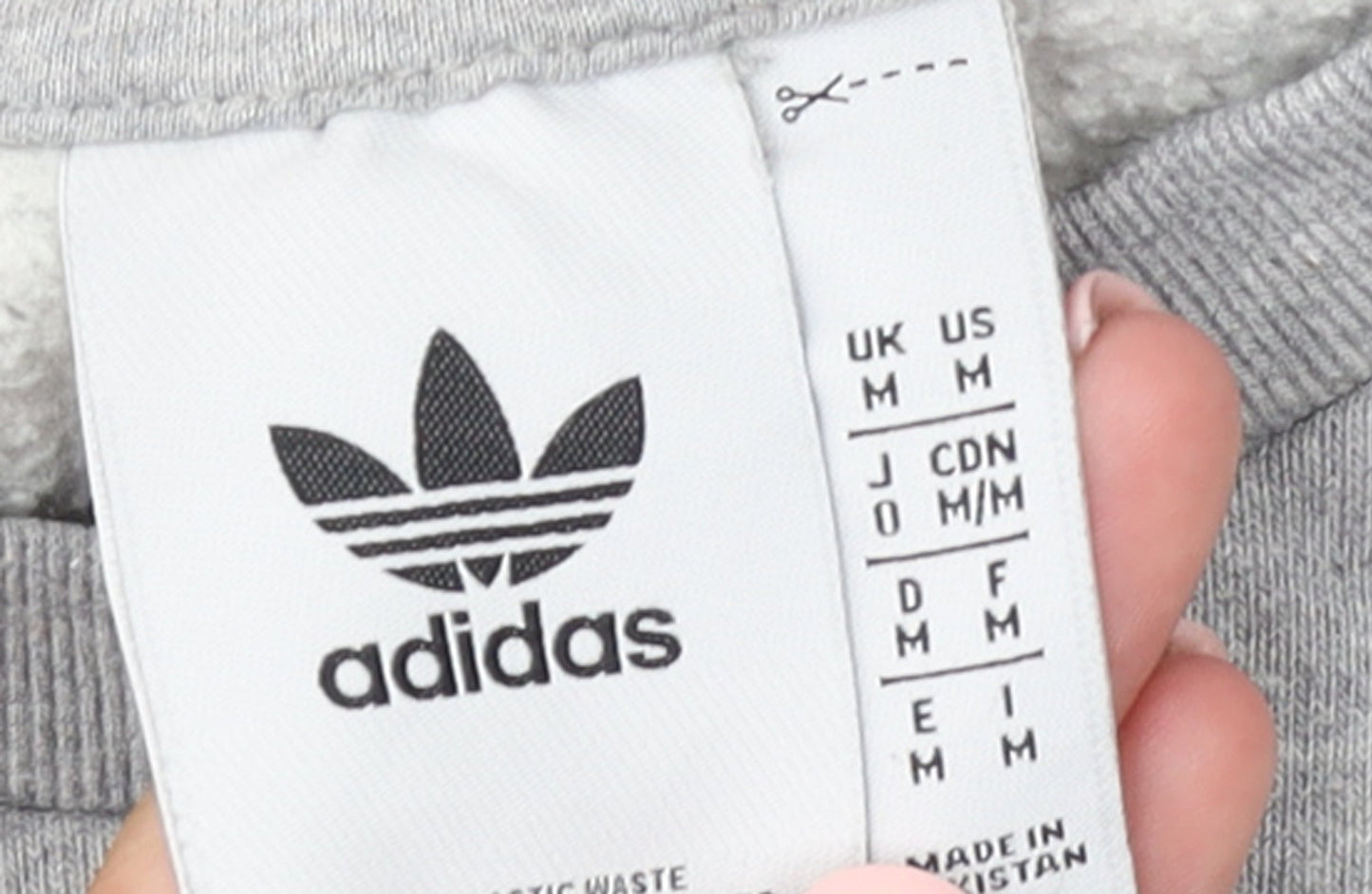 Adidas Mens Grey Regular Fit Crew Neck Sweatshirt M