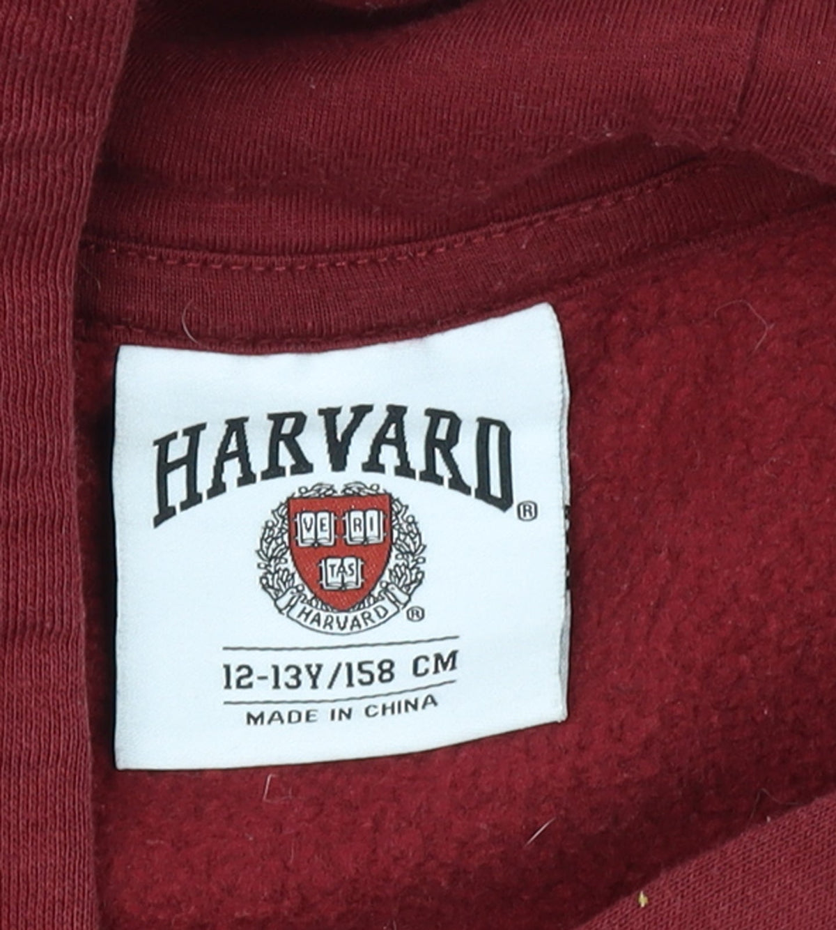 Harvard Boys Burgundy Hoodie 12-13 Years Pullover Fleece Sweatshirt