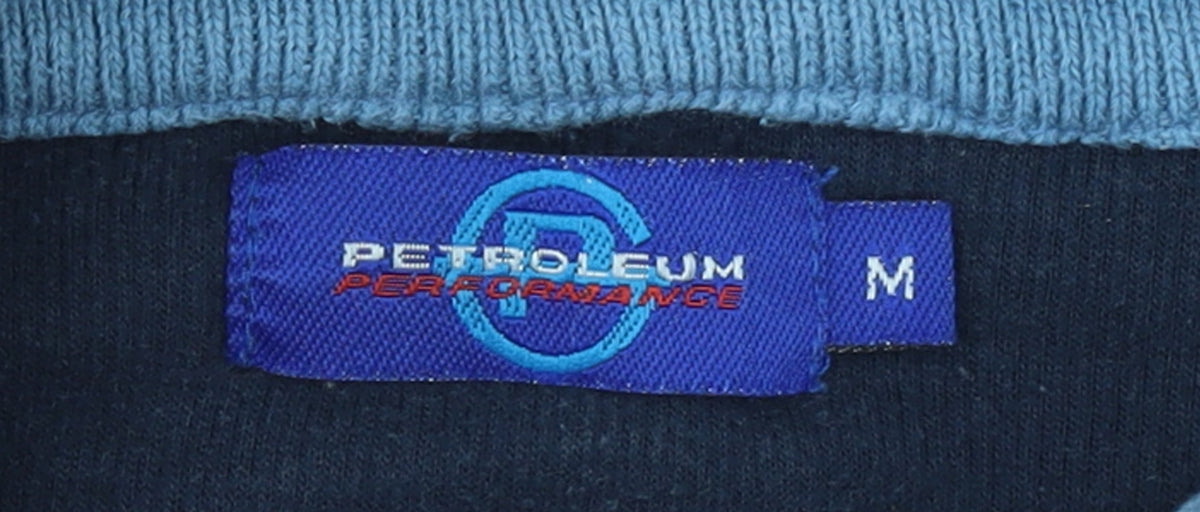 Petroleum Performance Men's Blue Full Zip Knit Jumper M
