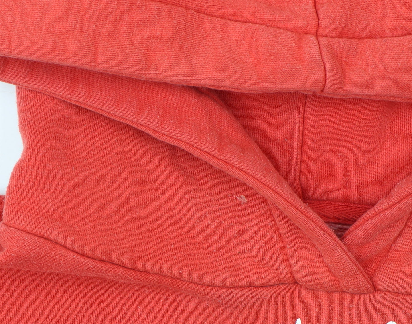 Superdry Womens Red Pullover Hoodie Medium Logo Print Casual