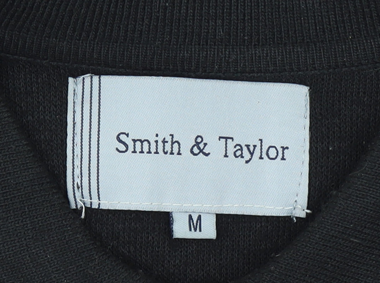 Smith & Taylor Men's Black Argyle Long Sleeve Polo - Size M