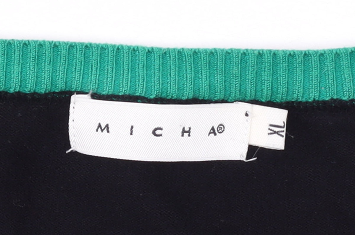 Micha Women's Black Henley Knit Jumper XL