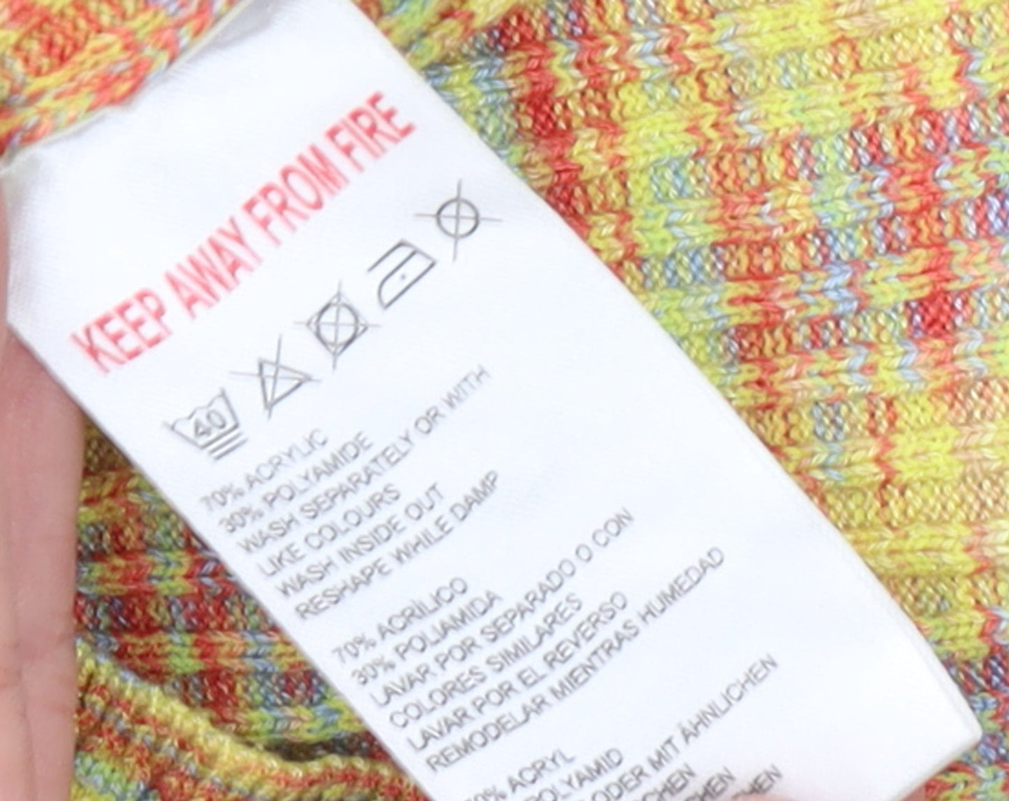 Urban Outfitters Women’s Multicoloured Mock Neck Slim Pullover Jumper Size S