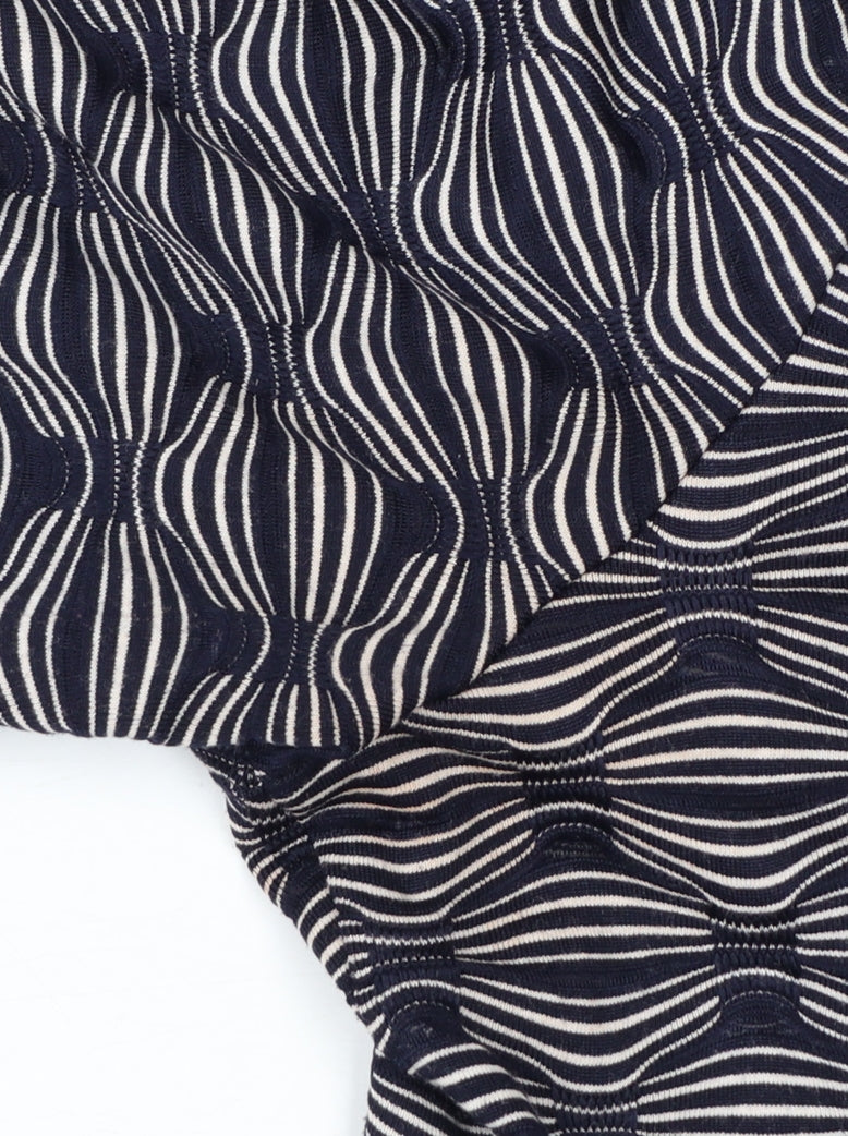 Marks and Spencer Women’s Blue Geometric Jersey Top Size 16