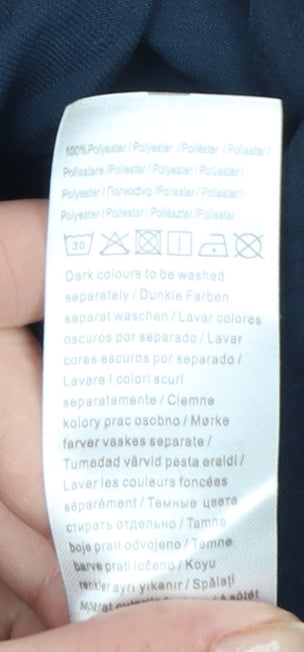 Vila Women Blue Polyester Long Sleeve Tunic Blouse M
