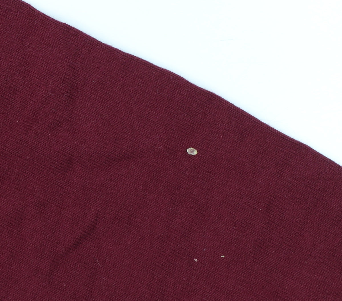 2nd Chapter Men's Red Cotton Collared Henley Jumper XL Long Sleeve Knit
