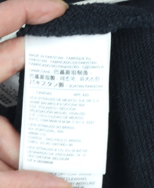 Levi's Men's Black Pullover Hoodie S Graphic Logo Fleece