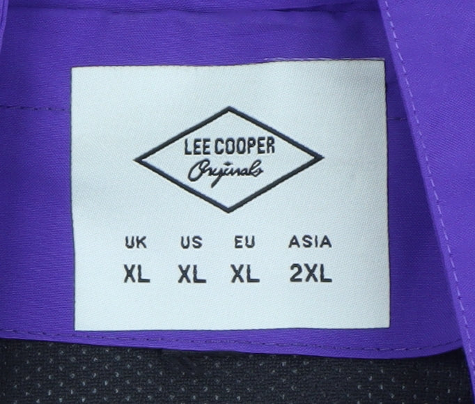 Lee Cooper Men’s Purple XL Waterproof Hooded Softshell Jacket
