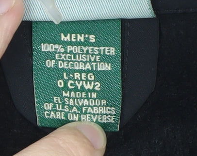 L.L.Bean Men's Blue Black Fleece Bodywarmer Gilet Vest Size L Regular