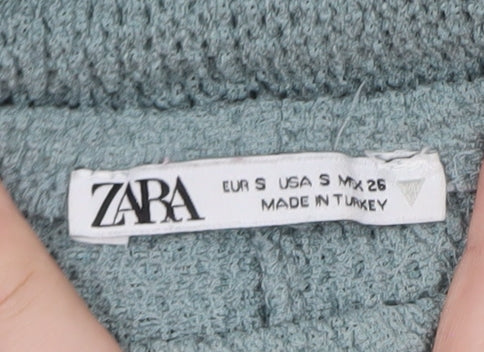 Zara Women’s Grey Wide-Leg Knit Trousers Size S