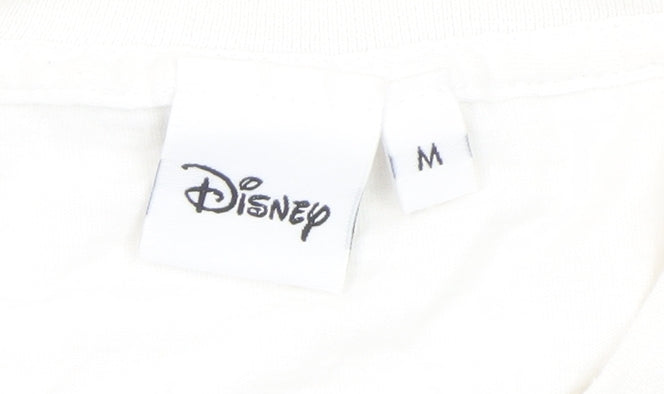 Disney Women’s White Long Sleeve Mickey Mouse Cotton T-Shirt M
