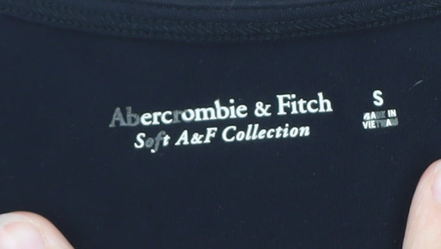 Abercrombie & Fitch Women's Black Long Sleeve Bodysuit, Size S Slim Fit