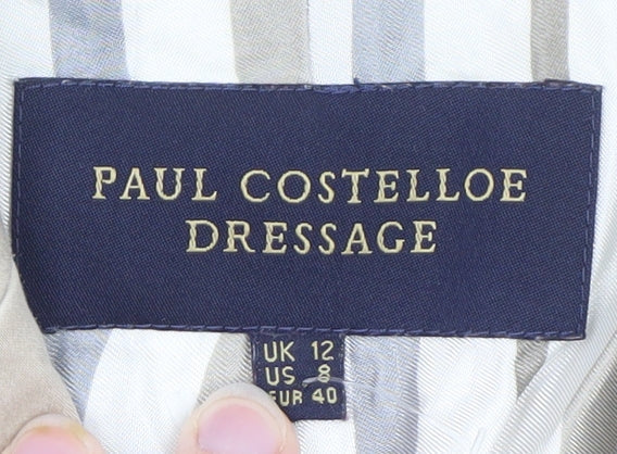 Paul Costelloe Dressage Women's Beige Short Sleeve Suit Jacket UK 12