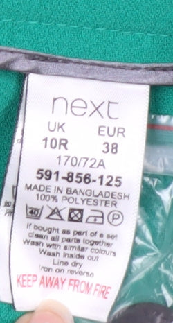 Next Women's Green Tapered Trousers Size 10 Regular Fit
