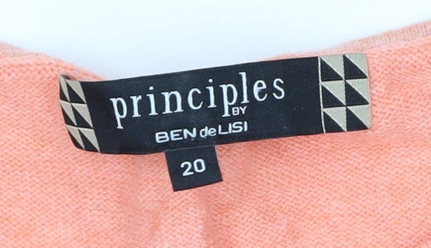 Principles by Ben de Lisi Women’s Multicoloured Striped Cotton Jumper Size 20