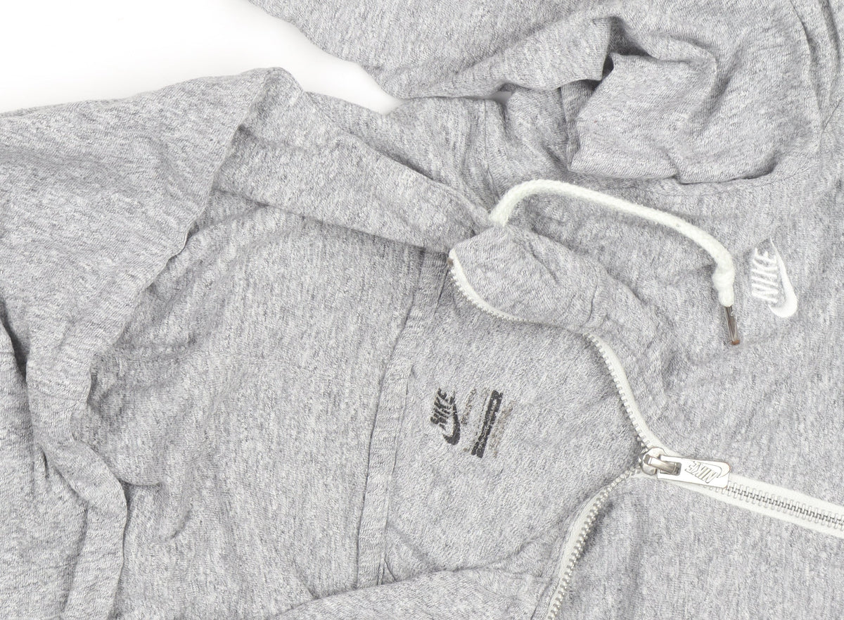 Nike Mens Grey Full Zip Hoodie Size M Regular Fit Sportswear