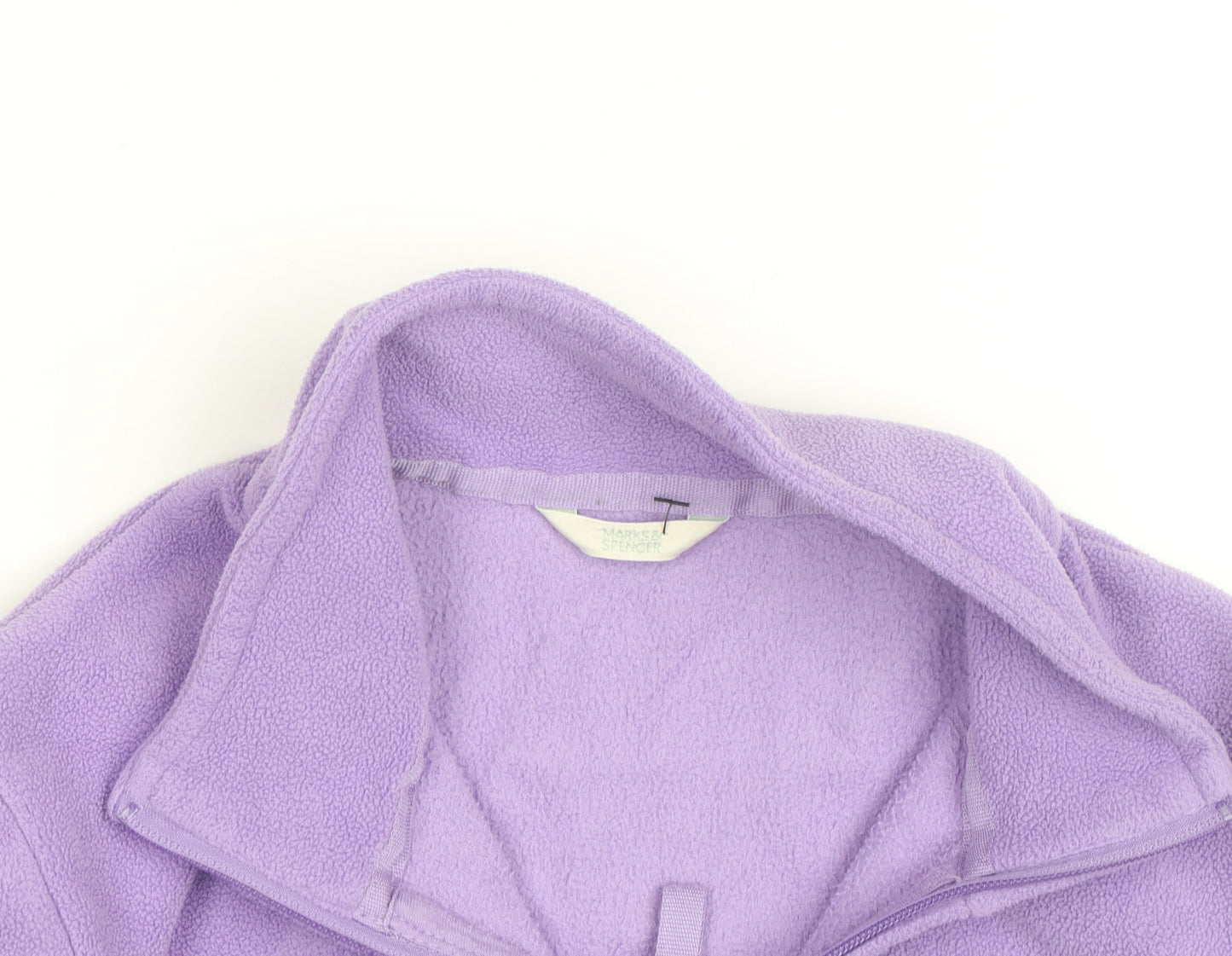 Marks and Spencer Women's Purple Full Zip Fleece Sweatshirt UK 16