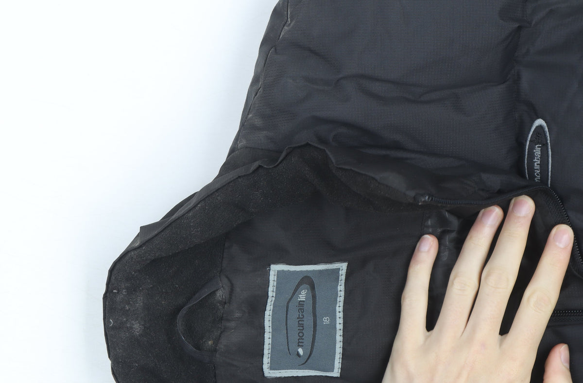 Mountain Life Men Black L Puffer Waistcoat Outdoor Hiking Gilet