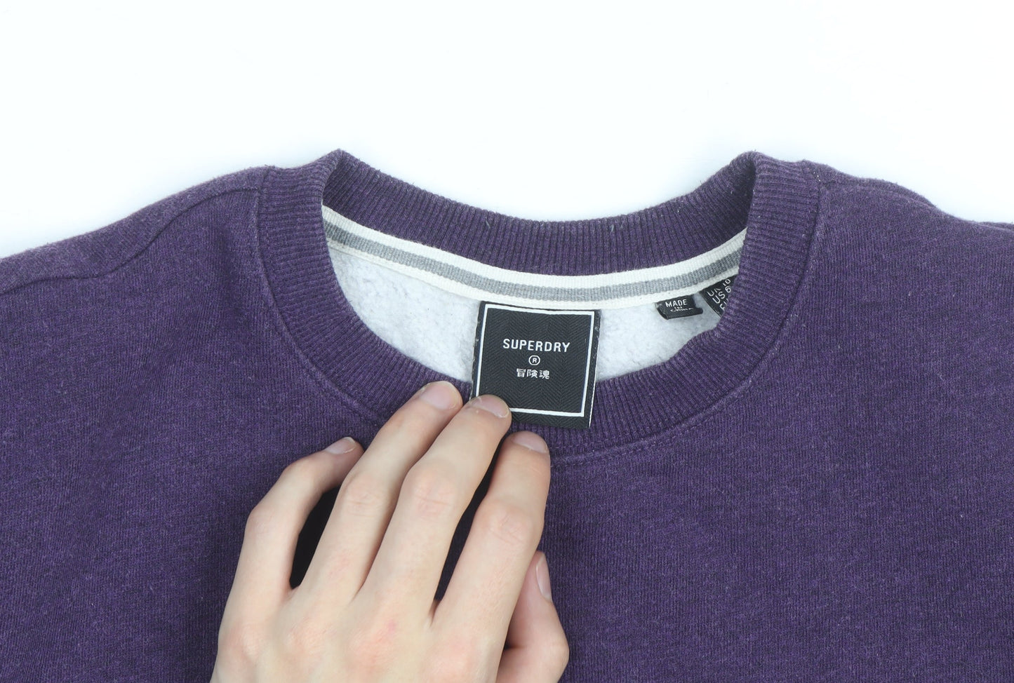 Superdry Women's Purple Crew Neck Pullover Sweatshirt Size 10