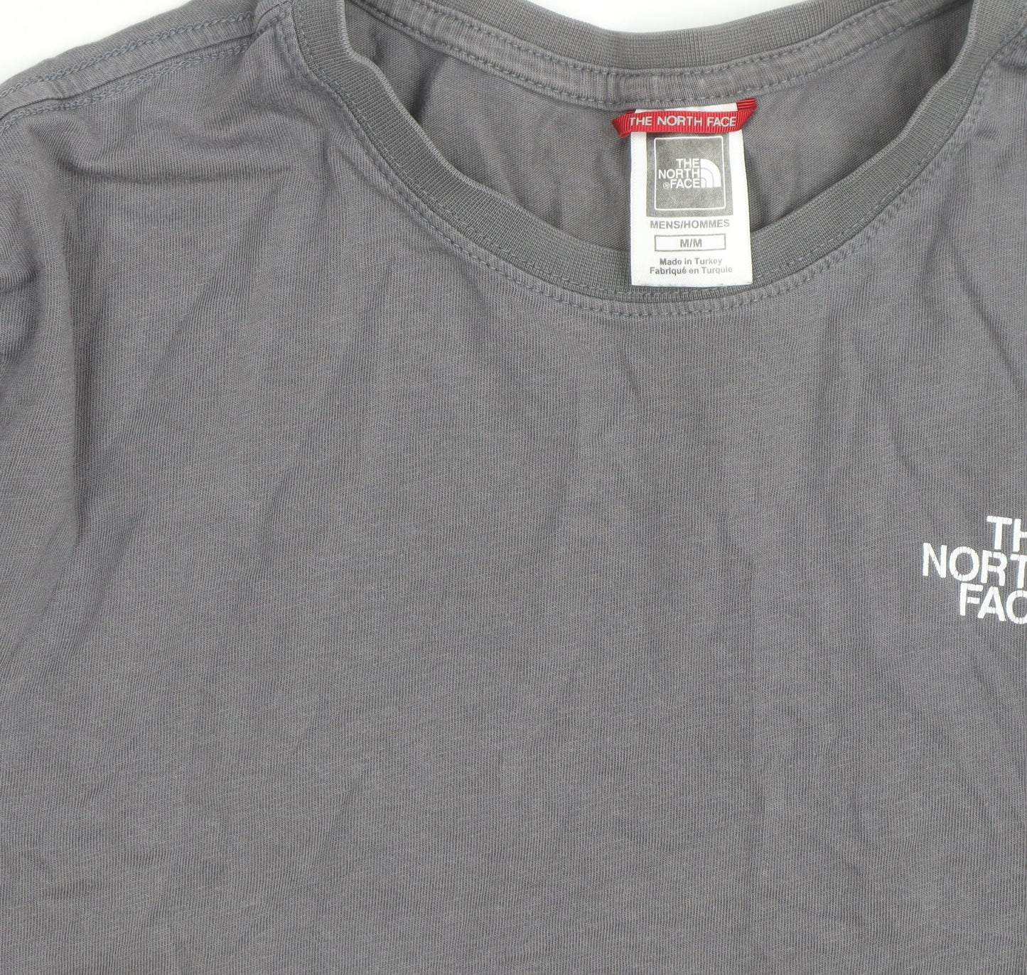 The North Face Mens Grey Long Sleeve Cotton T-Shirt M