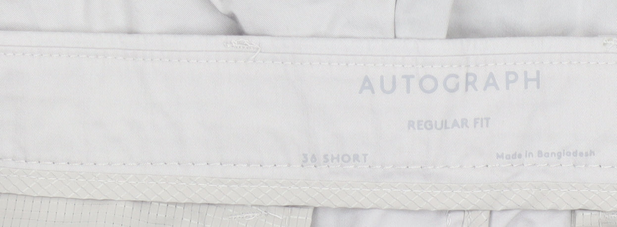 Marks and Spencer Autograph Men's Beige Chino Shorts Size 36 Regular Fit