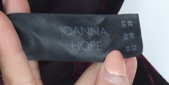 Joanna Hope Women’s Purple Velvet A-Line Dress Size 32