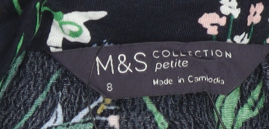 Marks and Spencer Women's Petite Floral Midi A-Line Dress Size 8