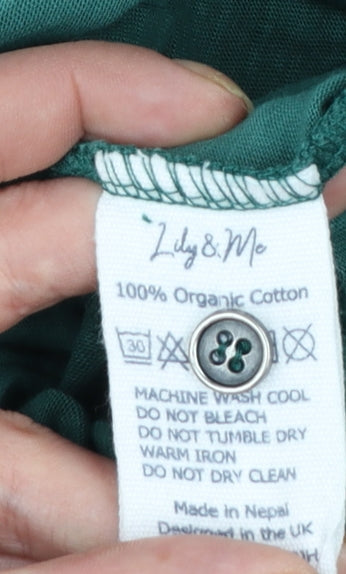 Lily & Me Women’s Green Cotton Midi Shirt Dress UK 18