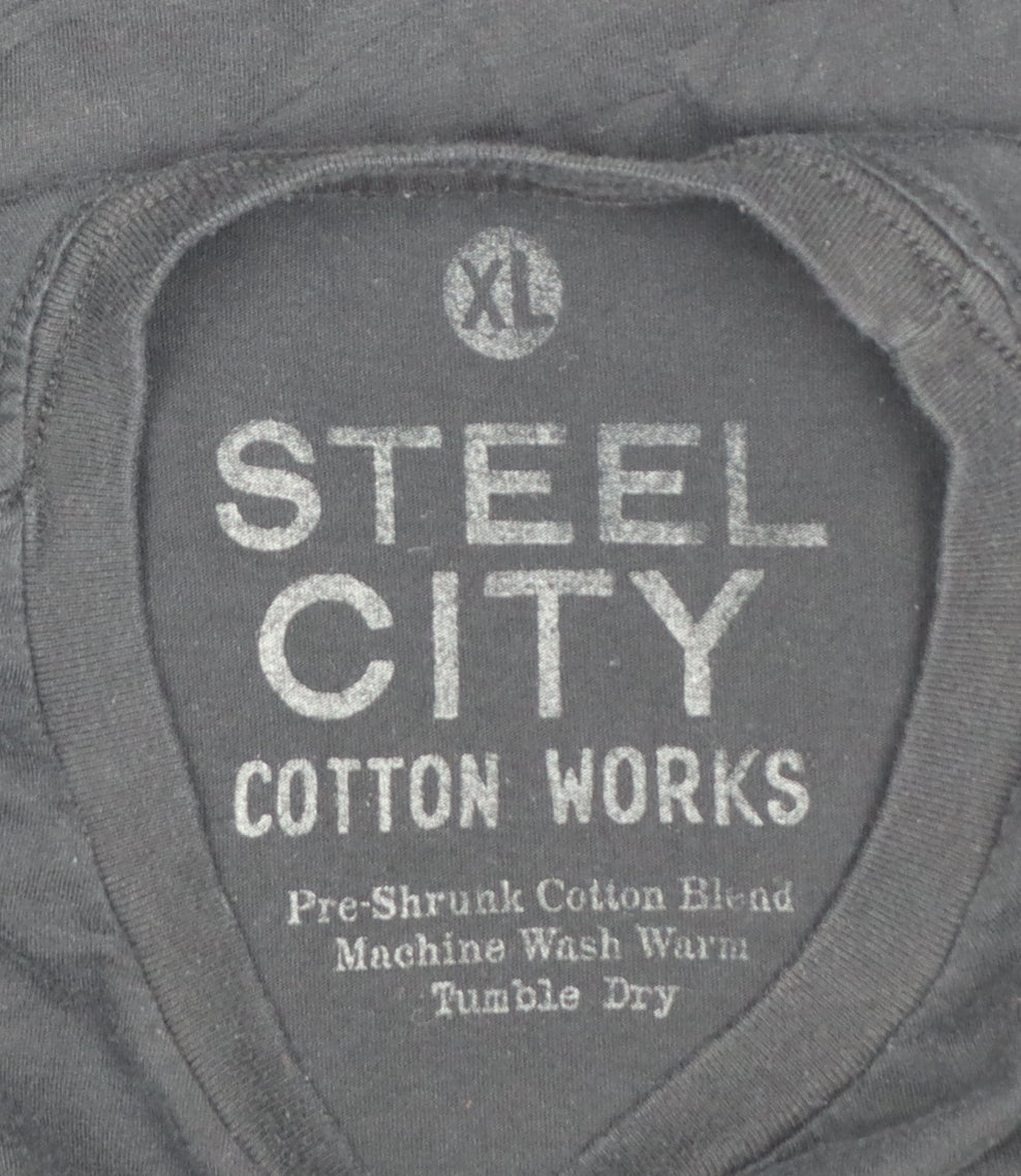 Steel City Cotton Works Men's Black XL Batman Gotham City Graphic T-Shirt