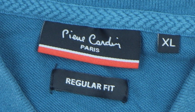 Pierre Cardin Mens Blue Regular Fit Cotton Polo Shirt XL