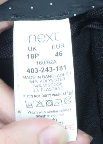 Next Women’s Black Plus Size 18 Dress Trousers Polyester Blend
