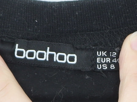 Boohoo Unisex Black 'MAMA' Graphic Pullover Sweatshirt Size L