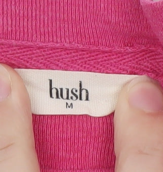Hush Women's Pink Long Sleeve Crew Neck Jersey Top Size M