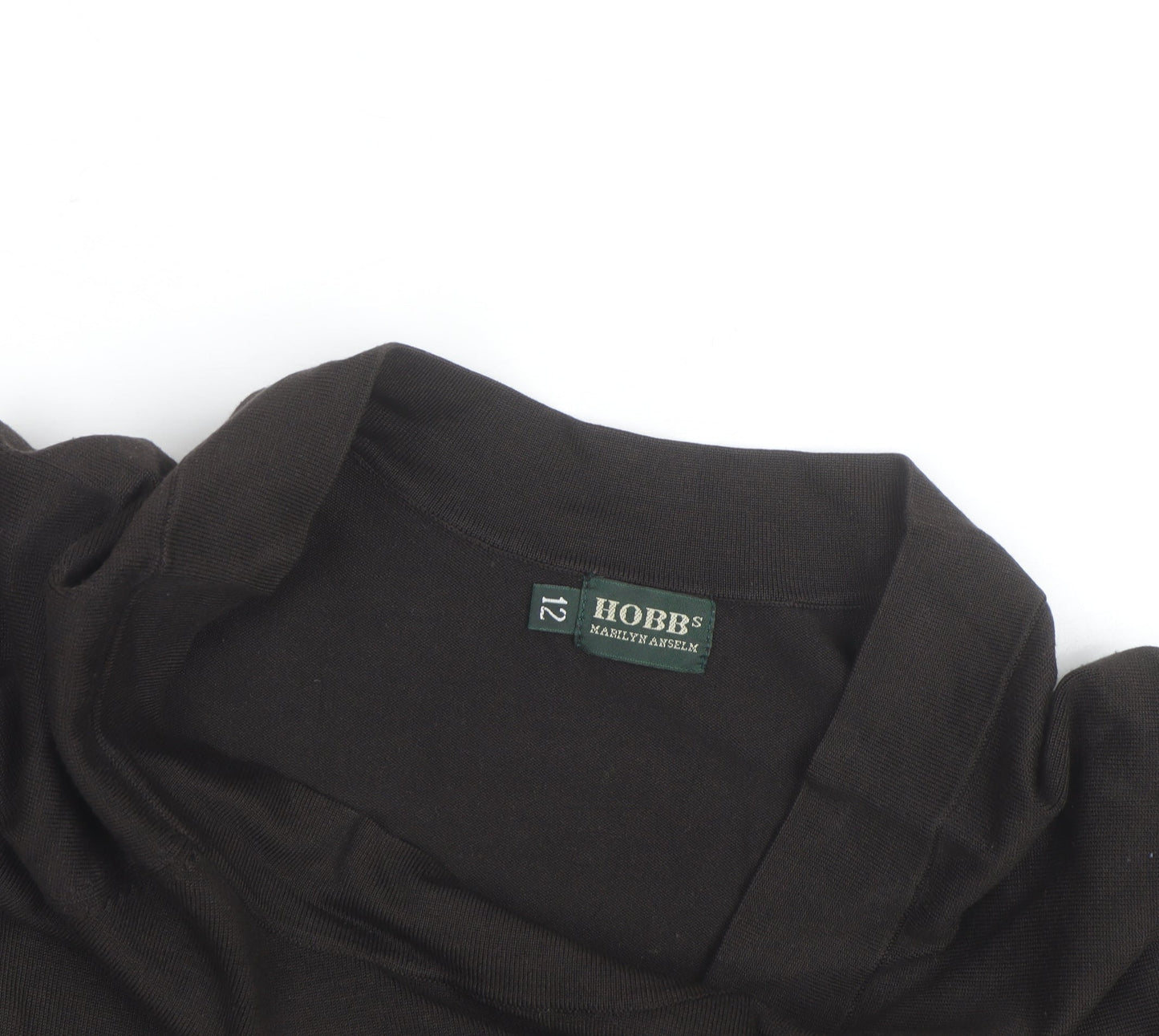 Hobbs Women’s Black Cotton Boat Neck Pullover Jumper Size 12