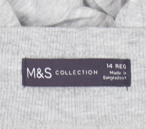 Marks and Spencer Women’s Grey Cotton Blend Jogger Trousers Size 14