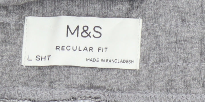 Marks and Spencer Mens Grey Regular Fit Jogger Trousers L