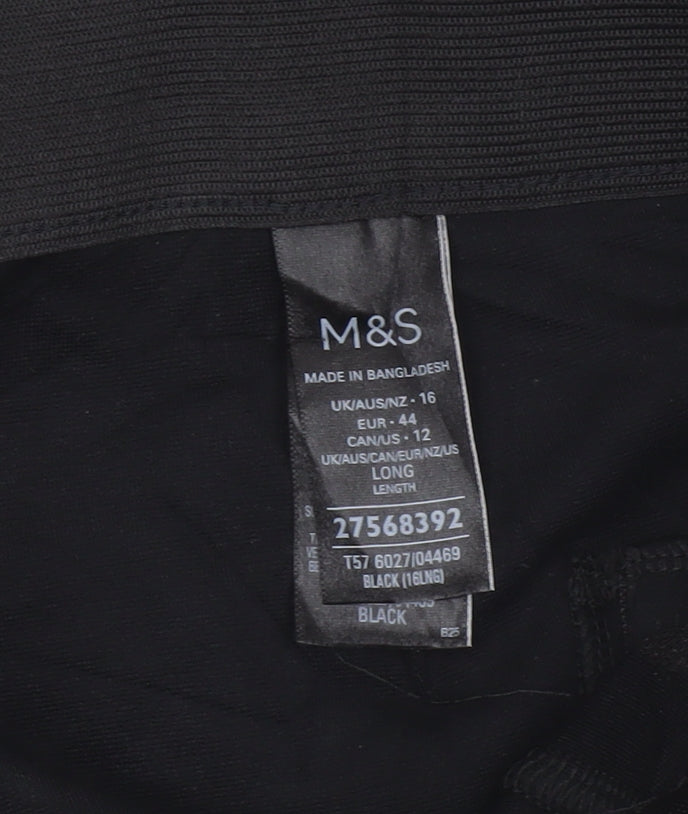 Marks and Spencer Women’s Black Size 16 Tall Stretch Skinny Leggings