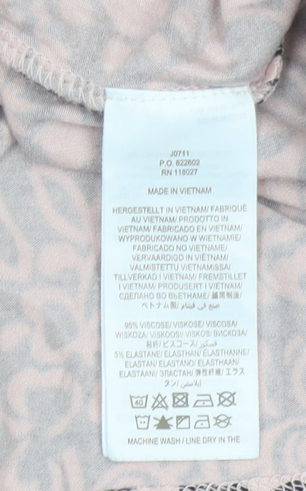 Boden Women Black Floral Jersey Shift Dress Size 20 Long Sleeve