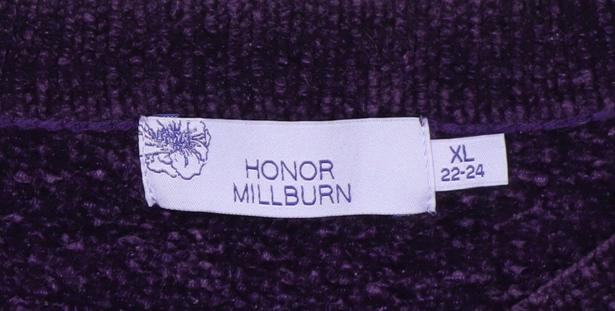 Honor Millburn Women's Purple Cardigan XL 22-24 Button Knit