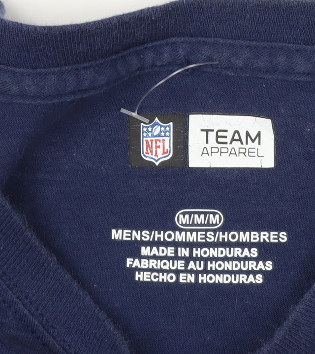 NFL Team Apparel Men's Blue New England Patriots Long Sleeve T-Shirt Size M